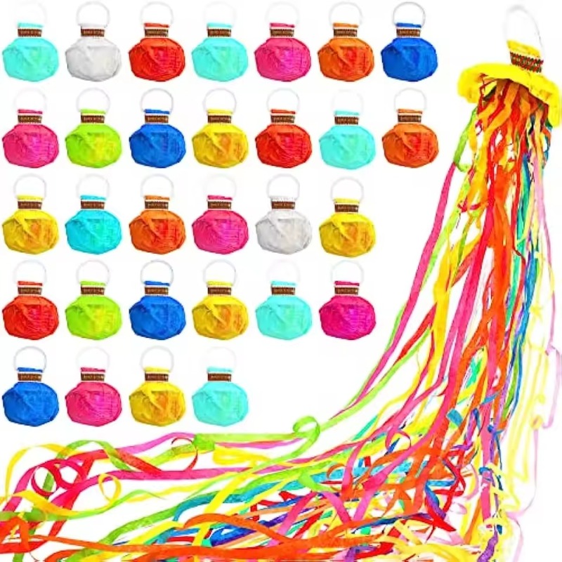 Confetti Cannon Tube - カラフルなハンドスローコンフェッティポッパー、ストリーマーポッパー、散らからない紙クラッカー、結婚式、誕生日パーティー、クリスマス用品