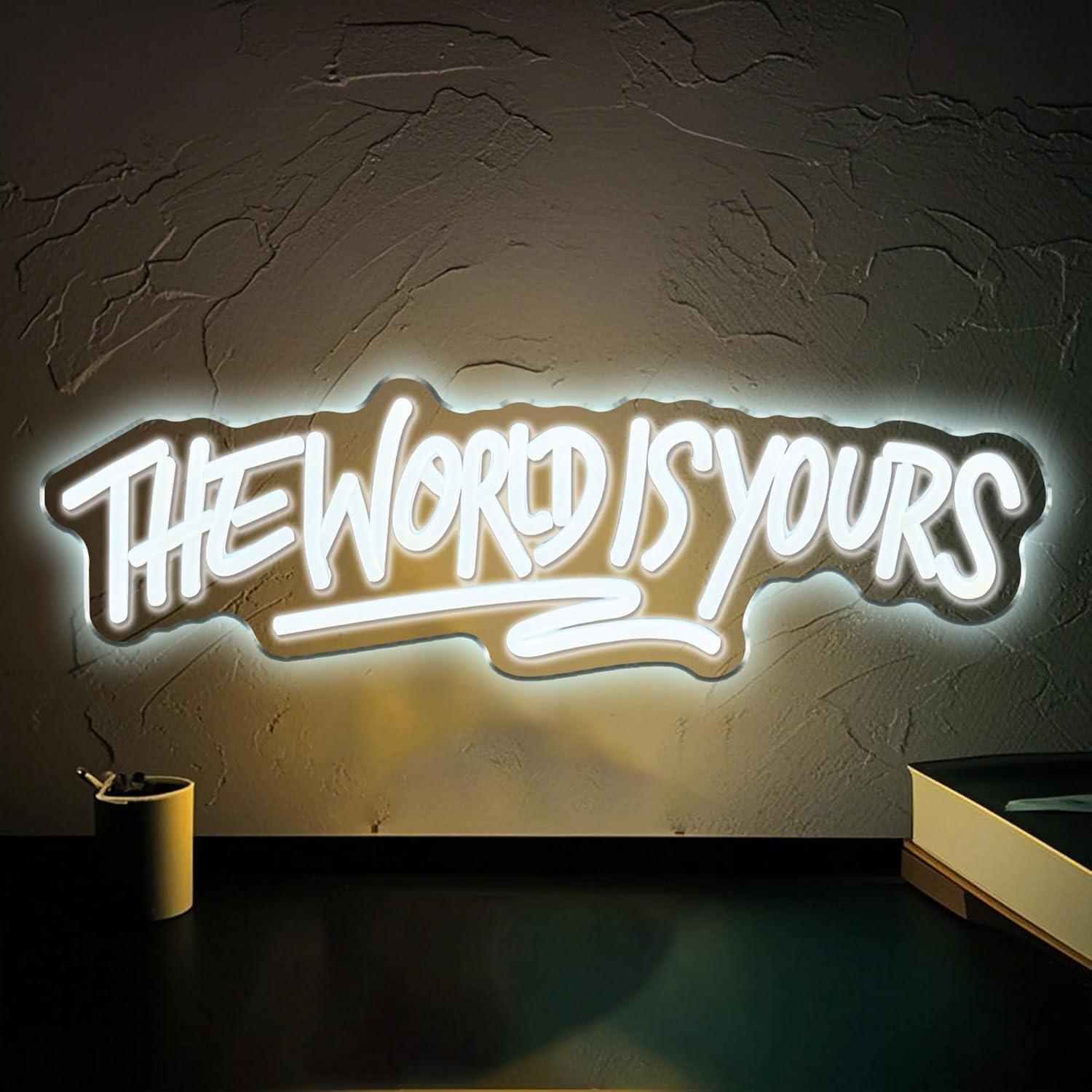 Neon Sign Party - The World is Yours ネオンサイン USB電源調光可能LEDライト