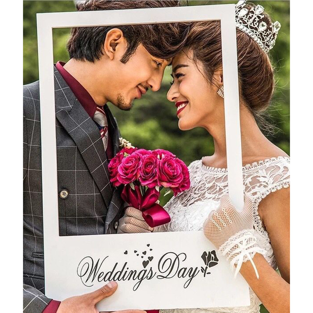 結婚式の日のフォトフレーム DIYフォトプロップス クリエイ - Photo Booth Frame のレビューと価格