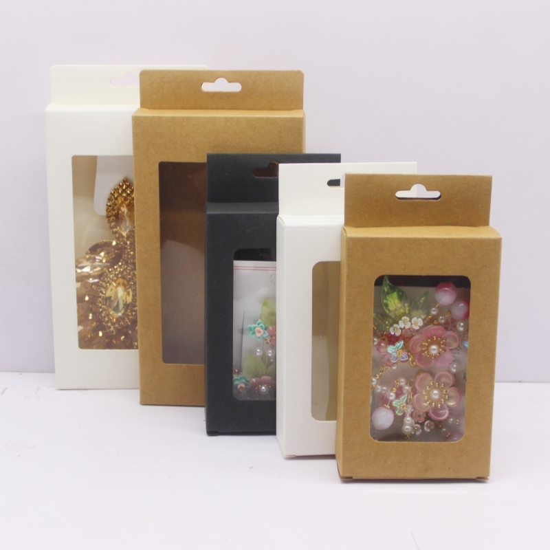 10個入り ブラック/クラフト紙/ホワイト ウィンドウハンギ - Event Party Box のレビューと価格