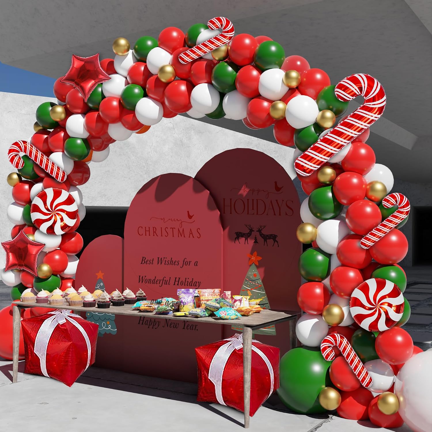 クリスマスバルーンアーチキット、162個のクリスマスバルーン - Balloon Arch Kit のレビューと価格