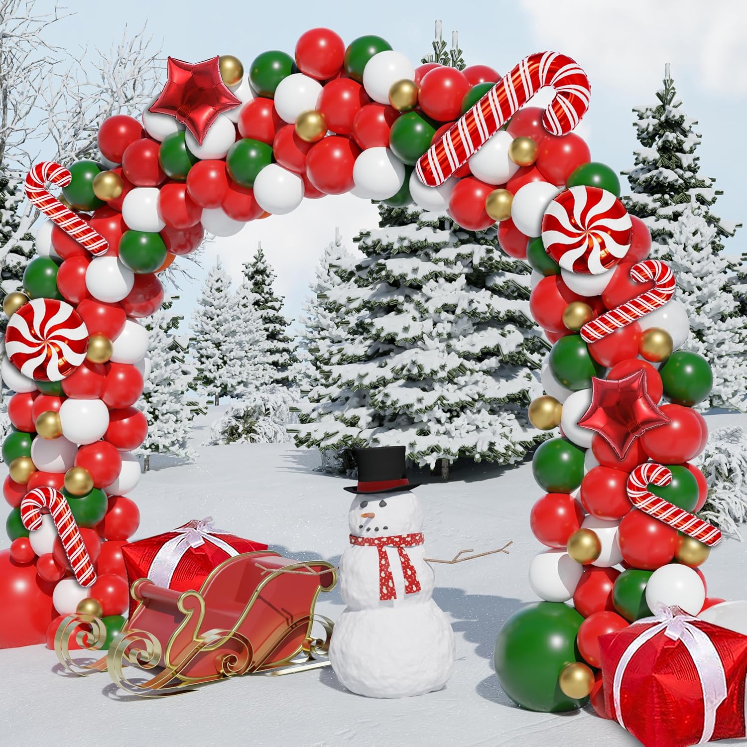 クリスマスバルーンアーチキット、162個のクリスマスバルーン - Balloon Arch Kit のレビューと価格