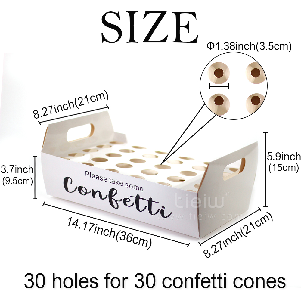 紙吹雪コーンホルダー天然紙吹雪コーンスタンドボックストレイ結 - Cotton Candy Cone のレビューと価格