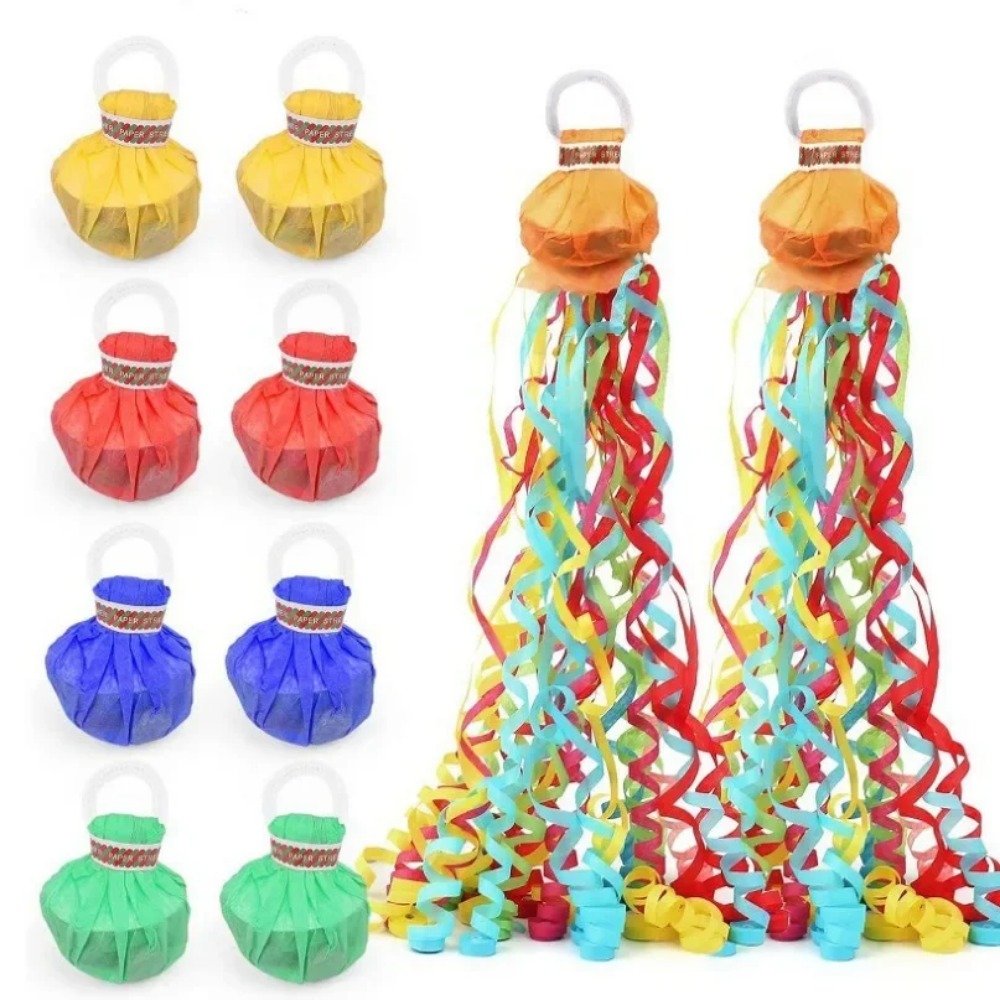 10 個手投げリボン引っ張る紙吹雪ストリーマーポッパーストリ - Confetti Cannon Tube のレビューと価格
