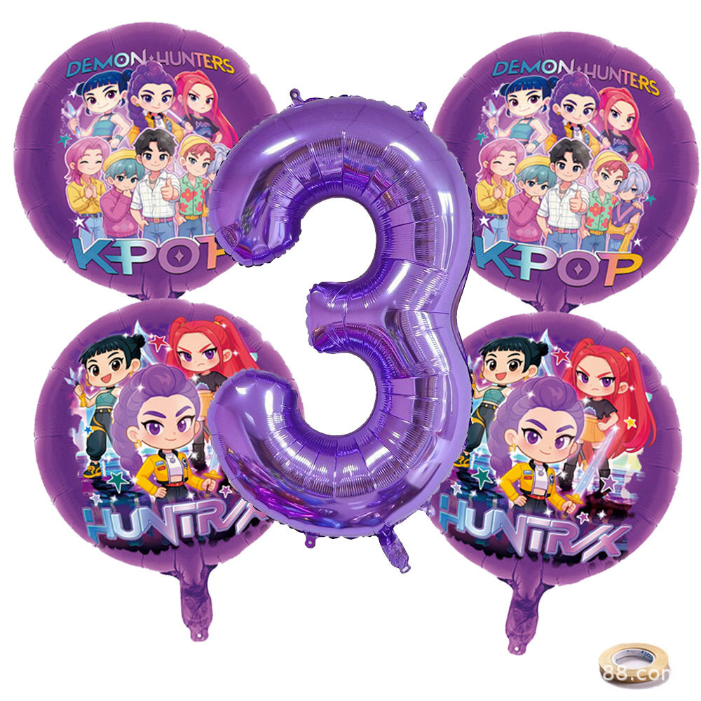 K P ホイルバルーンセット ガールズグループ 1-9 数字 - Event Party のレビューと価格