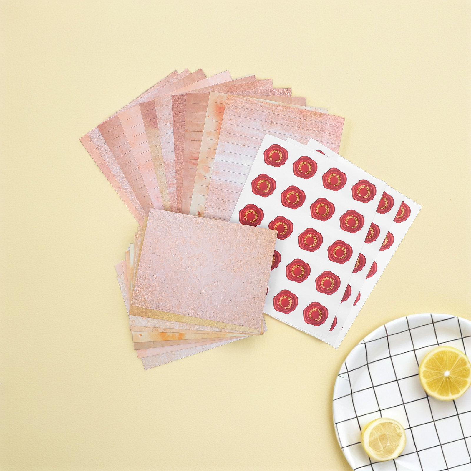 1セット ヴィンテージレターステーショナリーセット ライン入 - Papercraft Supply Invitation のレビューと価格
