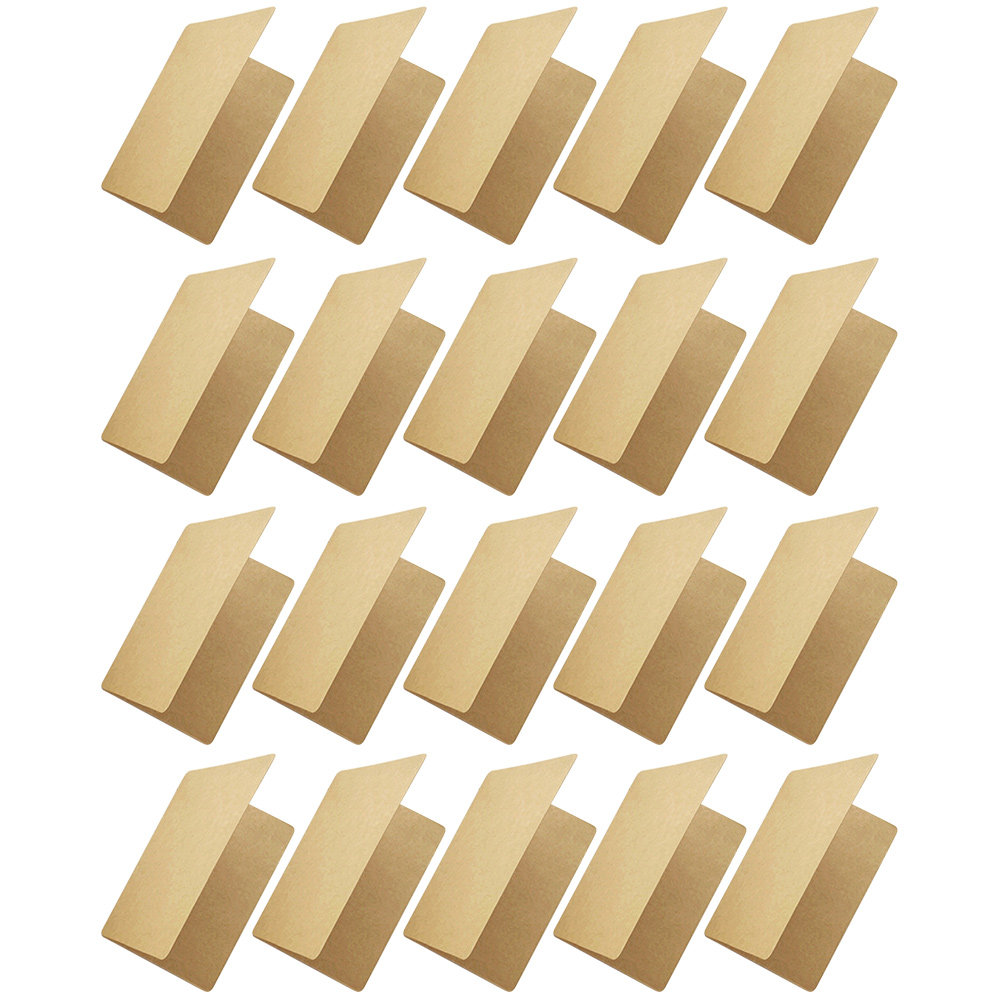 20枚入り素朴な無地ノートカード クラフト紙 無地グリーティ - Papercraft Supply Invitation のレビューと価格