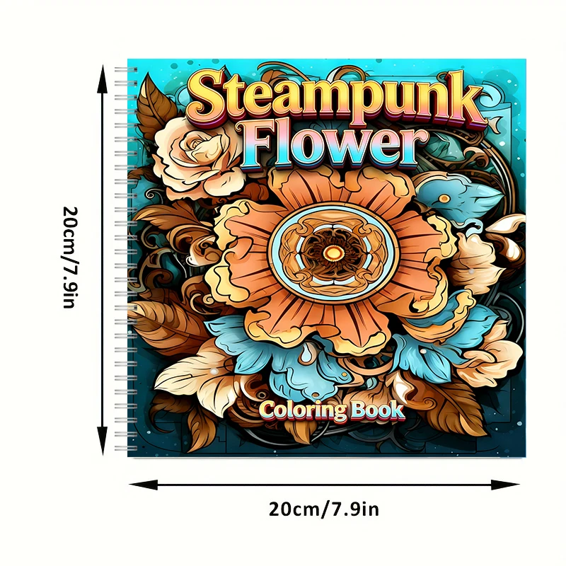 塗り絵ブック スチームパンクフラワー 大人向け塗り絵ブック、 - Event Supplies のレビューと価格