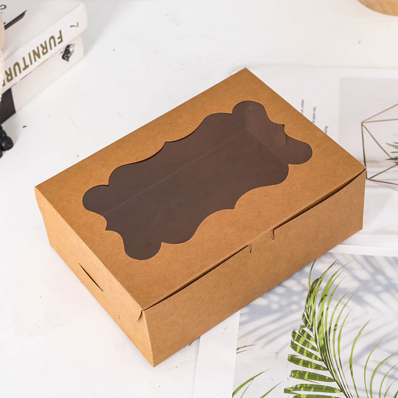 10個の正方形ケーキキャリアギフトボックス、窓付きブレッドボ - Event Party Box のレビューと価格